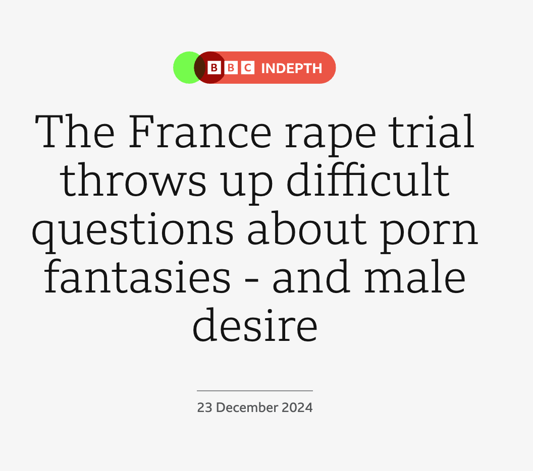 BBC article on the Pelicot rape trial
