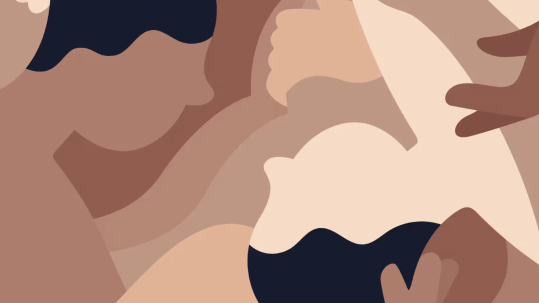 Image of two people entwined.